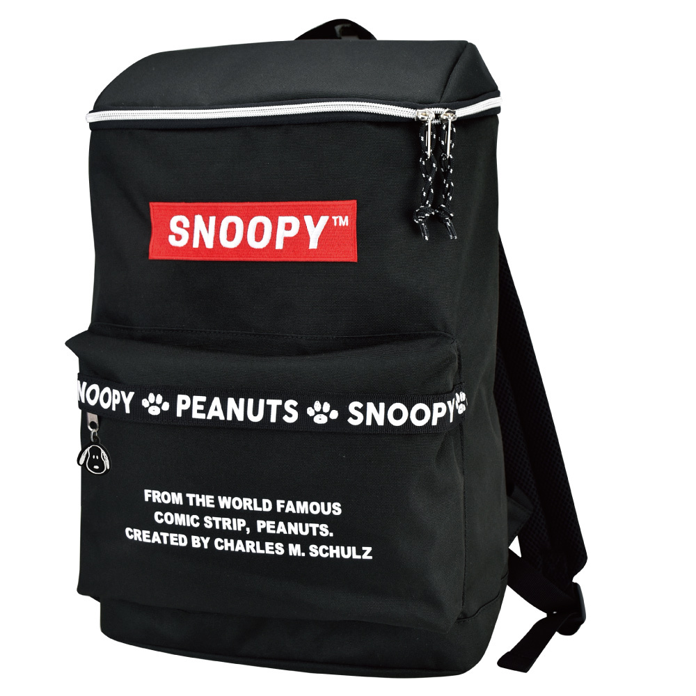 スヌーピー SNOOPY リュック バッグ ブラック(SPR-800) スクエア ボックス型 マチ 大きい レディース 女子 大容量 A4対応 キャラクター｜actionbag｜02