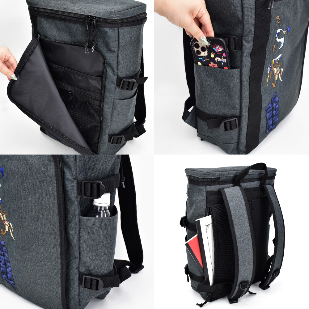 ルーニーテューンズ リュック 大容量 20L a4 ボックス型