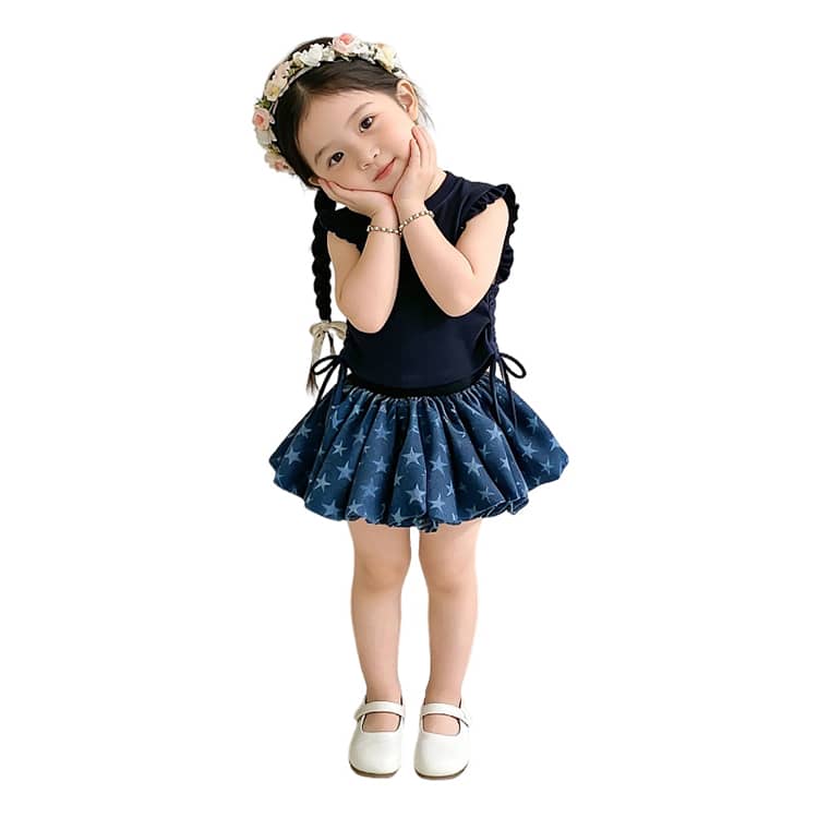 おしゃれ かわいい 女の子 スカート 100 セットアップ 2点セット キッズ 韓国風 花柄 フリル 子供服 半袖 ミニスカート ベビー 子供服 子供 |  | 01