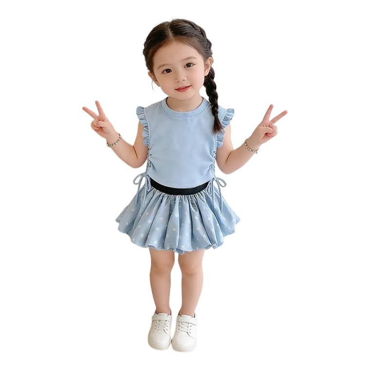 おしゃれ かわいい 女の子 スカート 100 セットアップ 2点セット キッズ 韓国風 花柄 フリル 子供服 半袖 ミニスカート ベビー 子供服 子供 |  | 02