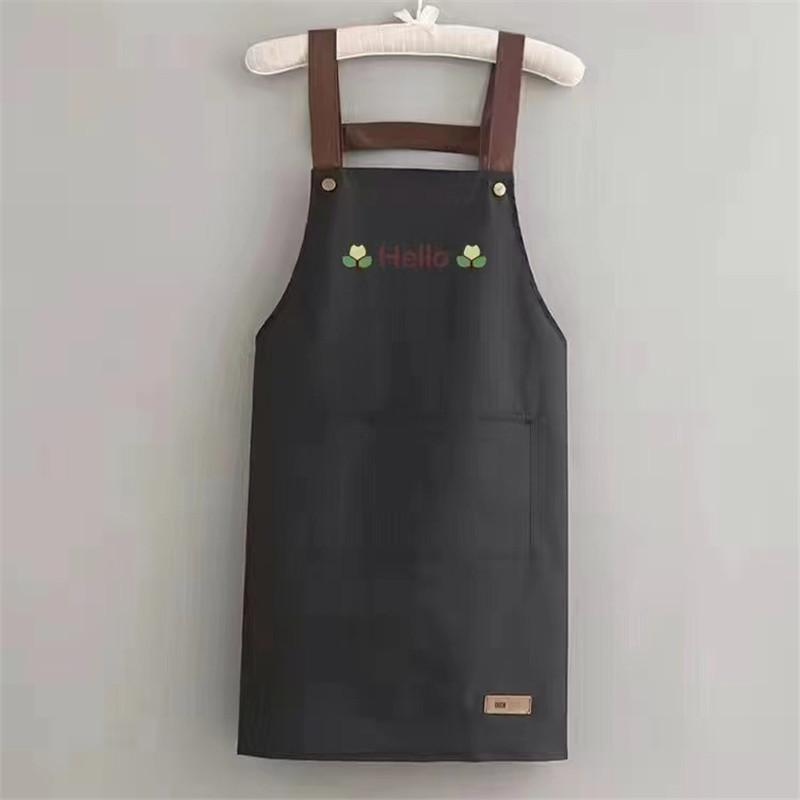 エプロン 格安 布素材 撥水 H型 可愛い シンプル 園芸活動 男女兼用 料理教室 陶芸教室 履きやすい 快適 便利 丈夫 肩掛け | ブランド登録なし | 01