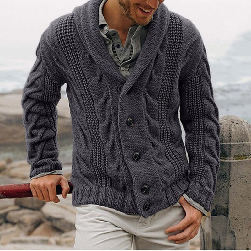 ニットカーディガン メンズ 秋冬 ニット ジャケット ケーブル編み アウター セーター 50代 40代 ファッション 秋服 | ブランド登録なし | 04