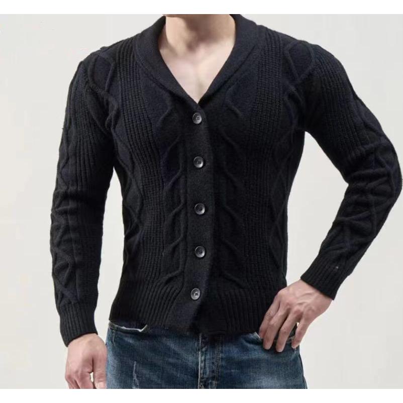 ニットカーディガン メンズ 秋冬 ニット ジャケット ケーブル編み アウター セーター 50代 40代 ファッション 秋服 | ブランド登録なし | 05