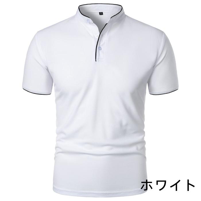 Tシャツ ポロシャツ メンズtシャツ 半袖 ス 夏服 メンズファッション 夏 カットソー 無地 ゴルフ ボタンダ | ブランド登録なし | 01