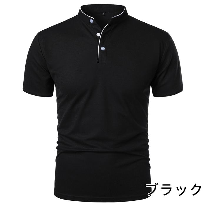 Tシャツ ポロシャツ メンズtシャツ 半袖 ス 夏服 メンズファッション 夏 カットソー 無地 ゴルフ ボタンダ | ブランド登録なし | 02
