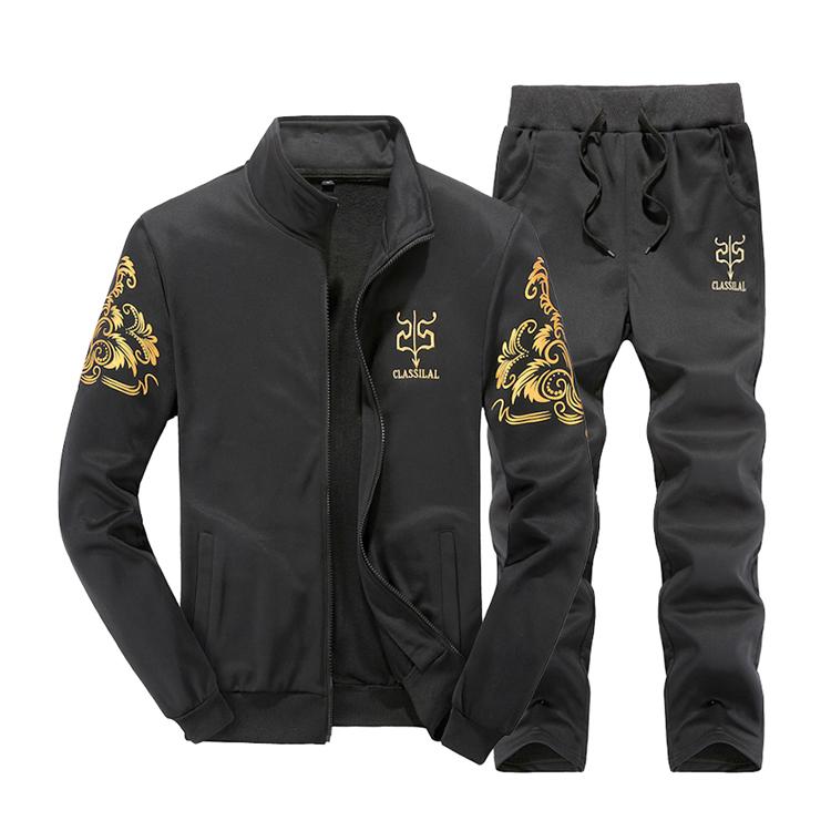 ジャージ メンズ 上下セット 長袖 上下 セットアップ スポーツ 前開き ルームウェア 春夏秋冬 黒 おすすめ おしゃれ 部屋着 運動着ロングパンツ | ブランド登録なし | 02