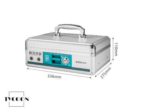 手提げ金庫 貯金箱 ミニサイズ a4金庫 貴重品ケー貯金箱 スキーロック式 プラス 鍵付き 金属製 金庫 小型 お札 耐火 軽量 | ブランド登録なし | 03