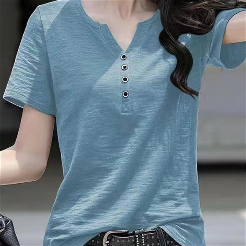 Tシャツ レディース カットソー ス シャツ 半袖 サマー 春夏 母の日 夏服 春服 Vネック インナー ルームウェア 着痩せ カジュアル | ブランド登録なし | 11