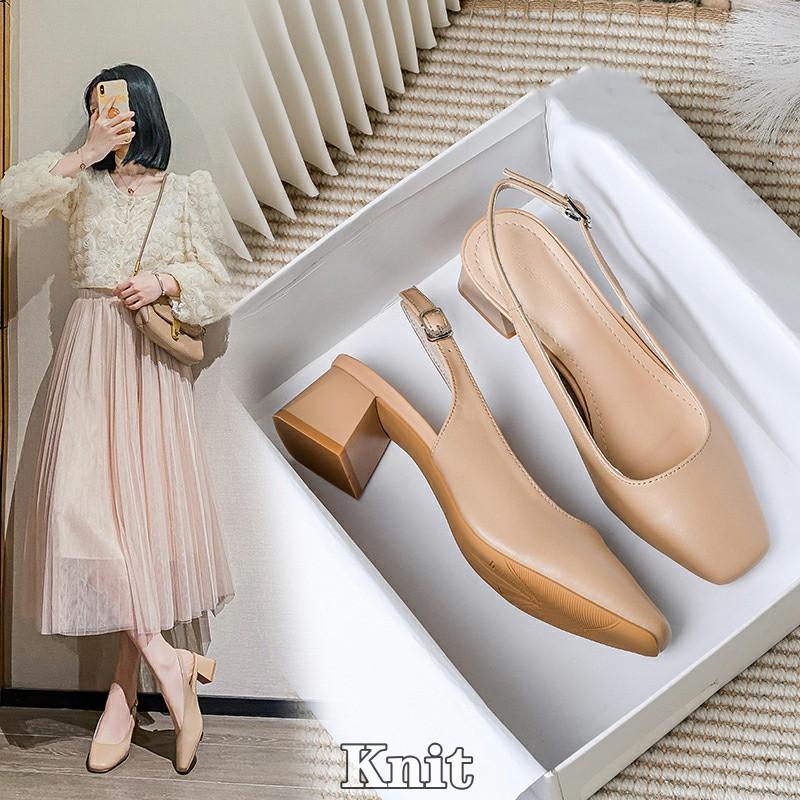 バックストラップ パンプス 痛くない 太ヒール ローヒール4.5cm ストラップ エナメル スクエアトゥ オフィスシューズ チャンキーヒール | ブランド登録なし | 02