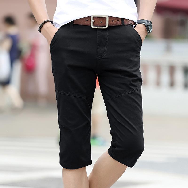 綿クロップドパンツ メンズ 七部丈7分 アンクル 夏 おしゃれ 50代 40 30 60父の日 普段着 細身 | ブランド登録なし | 01