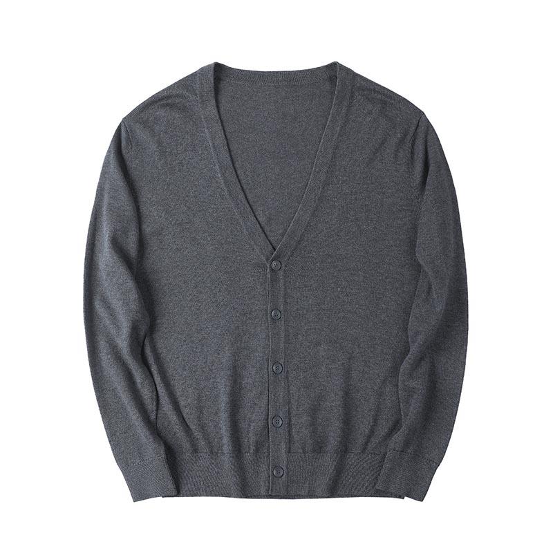 カーディガン メンズ レディース 春 男女兼用 綿 コットン100％ フライス 事務 スクール オフィス 通勤 通学 M L XL 2XL 3XL | ブランド登録なし | 02