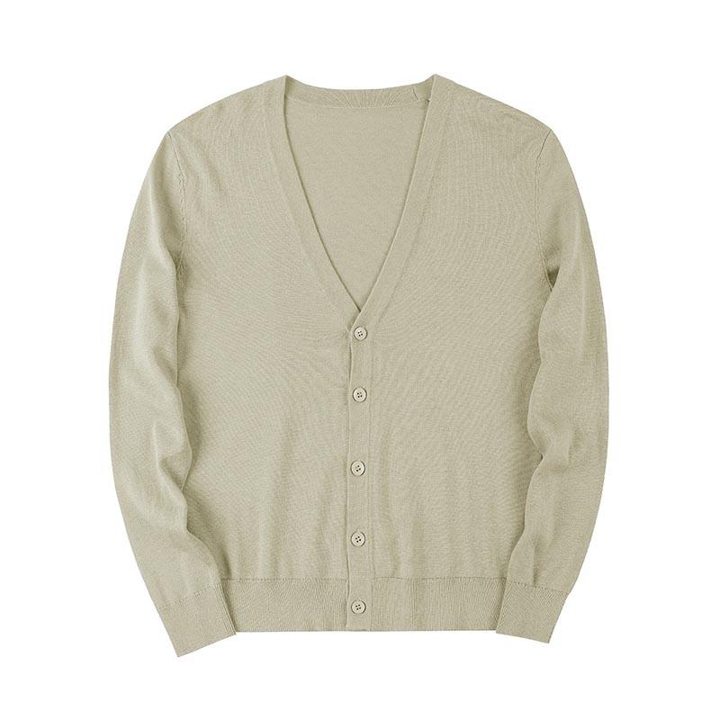 カーディガン メンズ レディース 春 男女兼用 綿 コットン100％ フライス 事務 スクール オフィス 通勤 通学 M L XL 2XL 3XL | ブランド登録なし | 03
