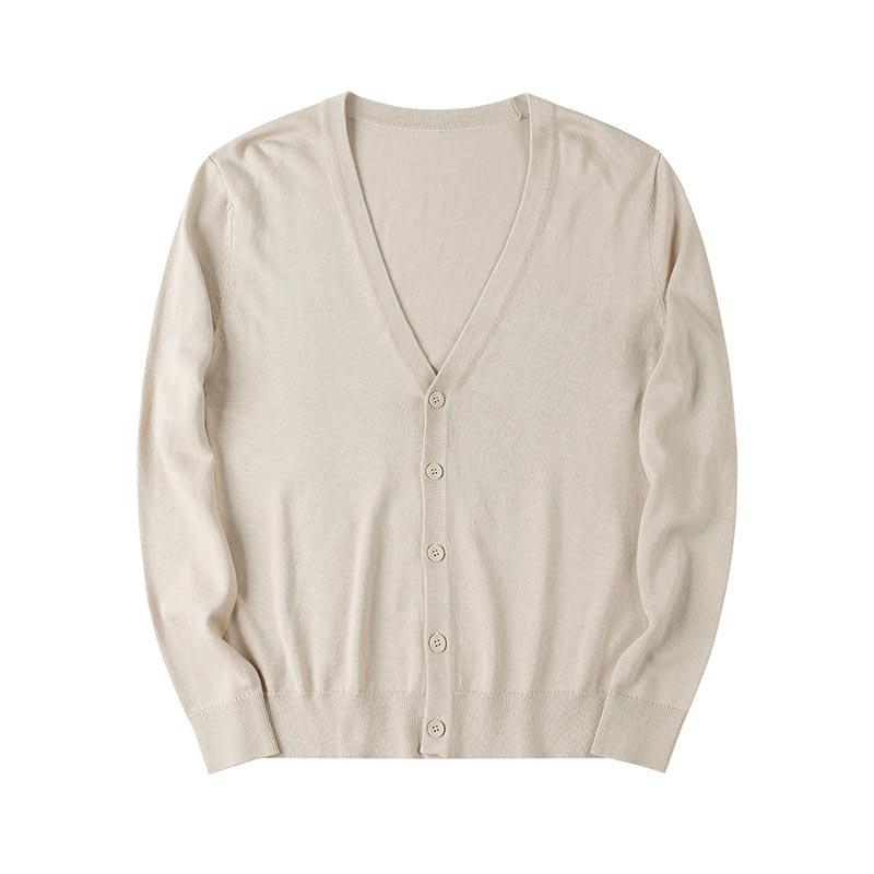カーディガン メンズ レディース 春 男女兼用 綿 コットン100％ フライス 事務 スクール オフィス 通勤 通学 M L XL 2XL 3XL | ブランド登録なし | 05