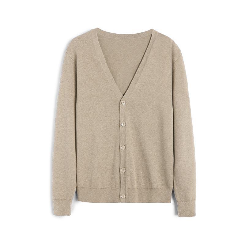 カーディガン メンズ レディース 春 男女兼用 綿 コットン100％ フライス 事務 スクール オフィス 通勤 通学 M L XL 2XL 3XL | ブランド登録なし | 07
