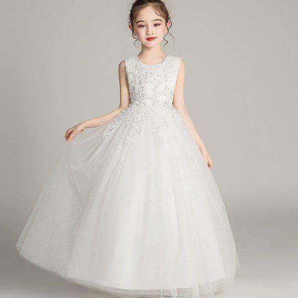 子供ドレス結婚式 ワンピース 子供ドレス ピアノ発表会 ロング 白 子供用ドレス 発表会 | ブランド登録なし | 06