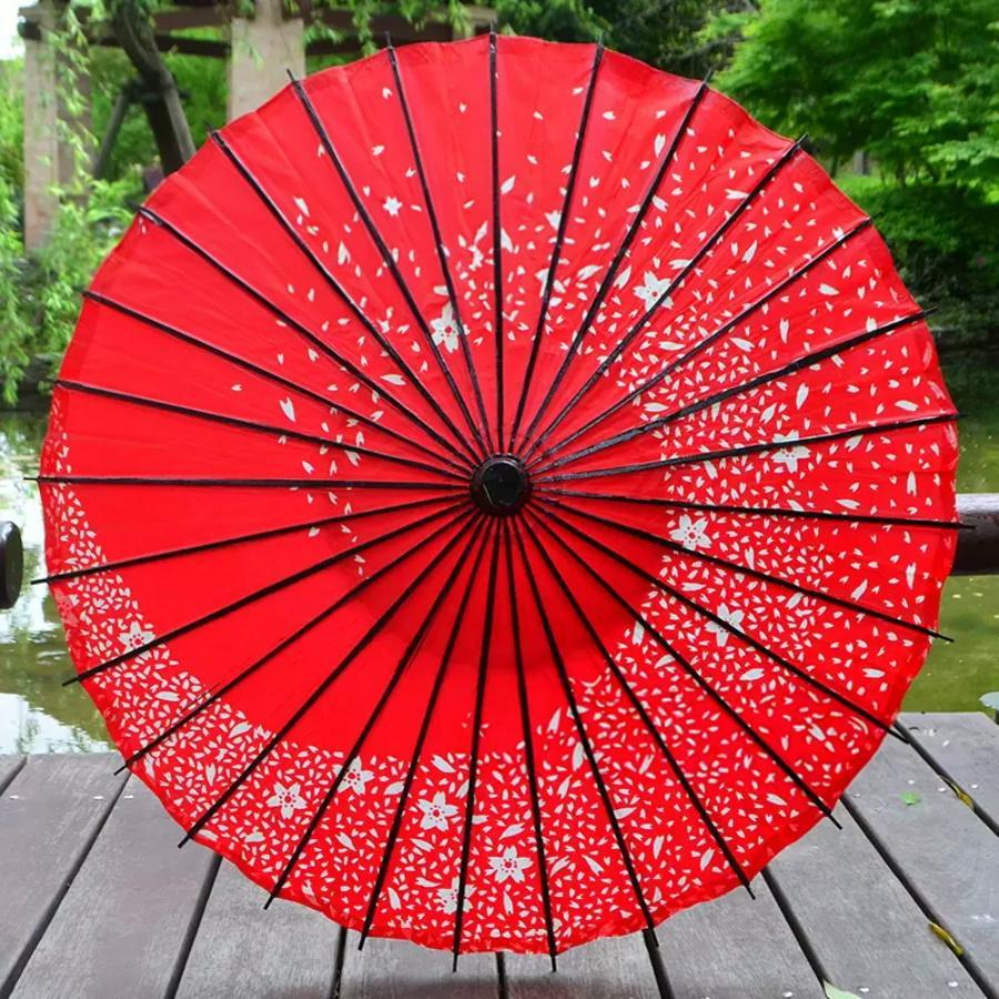 和傘 踊り傘 日傘 直径 84cm 長さ 80cm コスプレ アイテム 桜 イベント ディスプレイ 撮影 無地 継柄 舞踊傘 絹舞傘 使いやすい 便利 快適 人気 | ブランド登録なし | 01