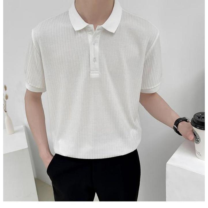 サマーニット メンズ ス ニット ポロシャツ 半袖ニット 半袖 無地 薄手 Tシャツ ゴルフ シャツ キレイめ 夏 父の日 | ブランド登録なし | 01