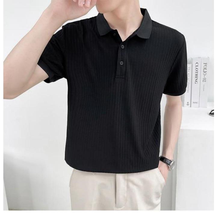サマーニット メンズ ス ニット ポロシャツ 半袖ニット 半袖 無地 薄手 Tシャツ ゴルフ シャツ キレイめ 夏 父の日 | ブランド登録なし | 02