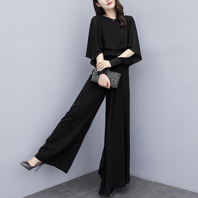 パンツスーツ パンツドレス レディース セレモニースーツ 春夏秋 ママスーツ 入学式 卒業式 結婚式 七五三 ワイドパンツ 体型カバー 大きいサイズ | ブランド登録なし | 01