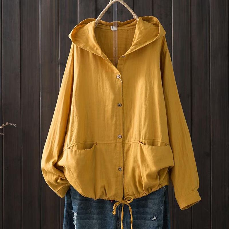 ダブルガーゼパーカー レディース 綿100％ UVカット 通気性 涼しい 夏 サマーガーディガン 羽織り フード付き ライトアウター 長袖 | ブランド登録なし | 07