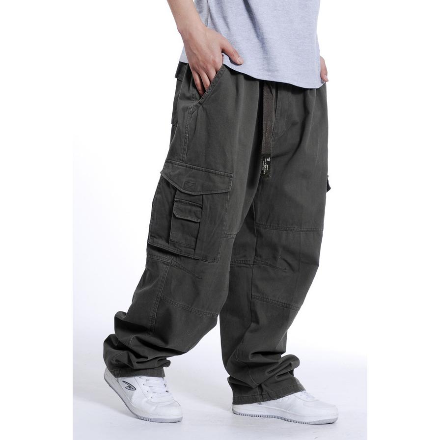 カーゴパンツ メンズ アウタードア 太め ゆったりパンツ 繋ぎ サルエルパンツ 3color 男性 大きいサイズ リラックス パンツ カジュアル | ブランド登録なし | 03