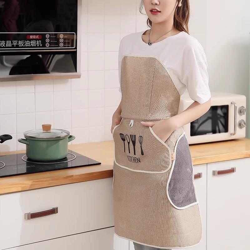 撥水加工ワンタッチエプロン庭ギフト紐なしおしゃれ簡単母の日かわいい軽量シンプルワンタッチエプロン男女兼用前掛け | ブランド登録なし | 05