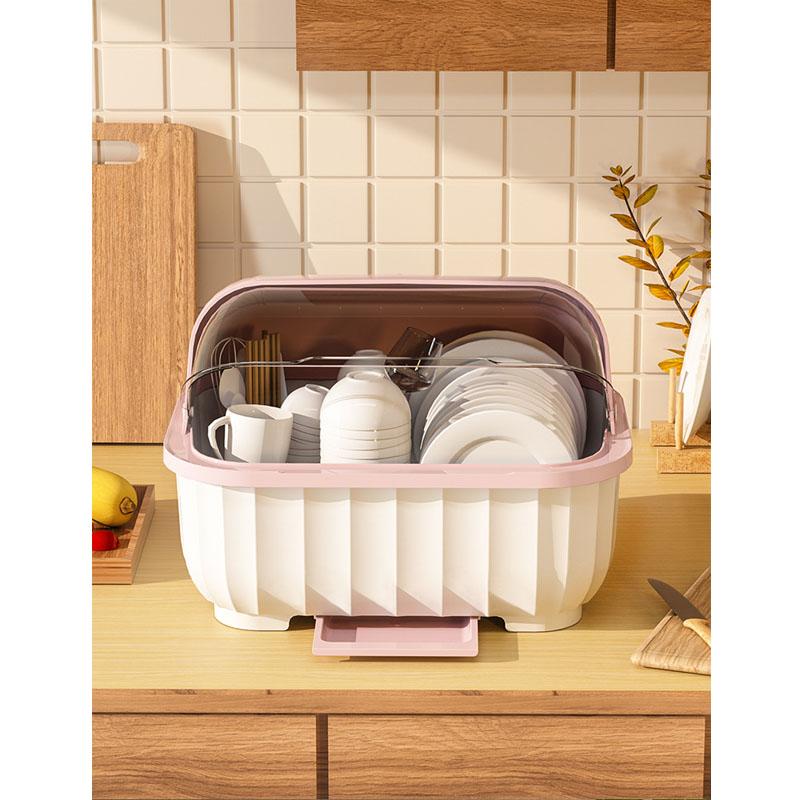 キッチン食器?食器?食器収納棚皿?水切り食器?食器収納箱?食器?食器ケース?蓋付き食器棚 大きいサイズ M/L/XL | ブランド登録なし | 02