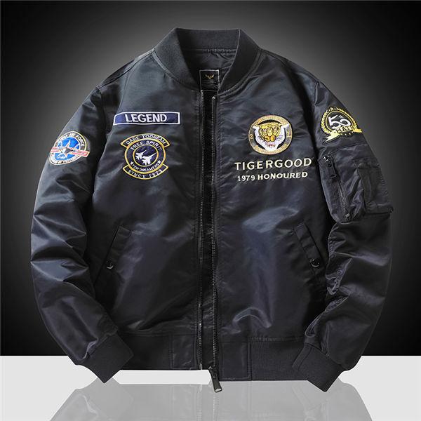 スカジャン ミリタリージャケット メンズ ライダースジャケット バイクジャケット 春秋 ジャケット 刺繍 虎 ビター系 お兄系 カッコイイ | ブランド登録なし | 01