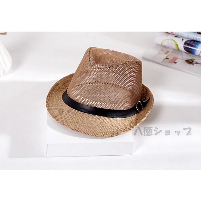 麦わら帽子 パナマ帽 ハット中折れ ストローハット メンズ レディース 帽子 メッシュ通気性 夏涼しい | ブランド登録なし | 05