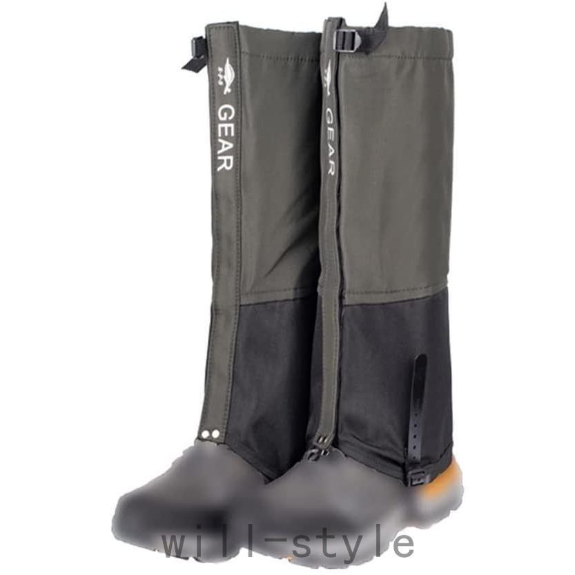 ゲイター 登山用ゲイター 防水 通気 ロングゲイター 登山用品 高耐久性 レッグカバー 軽量 登山スパッツ バイク 雨 雪悪天候対策 アウトドア | ブランド登録なし | 03