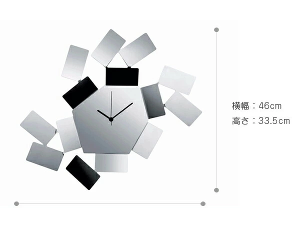 ALESSI ウォールクロック（ステンレス） MT19 Wall Clock La