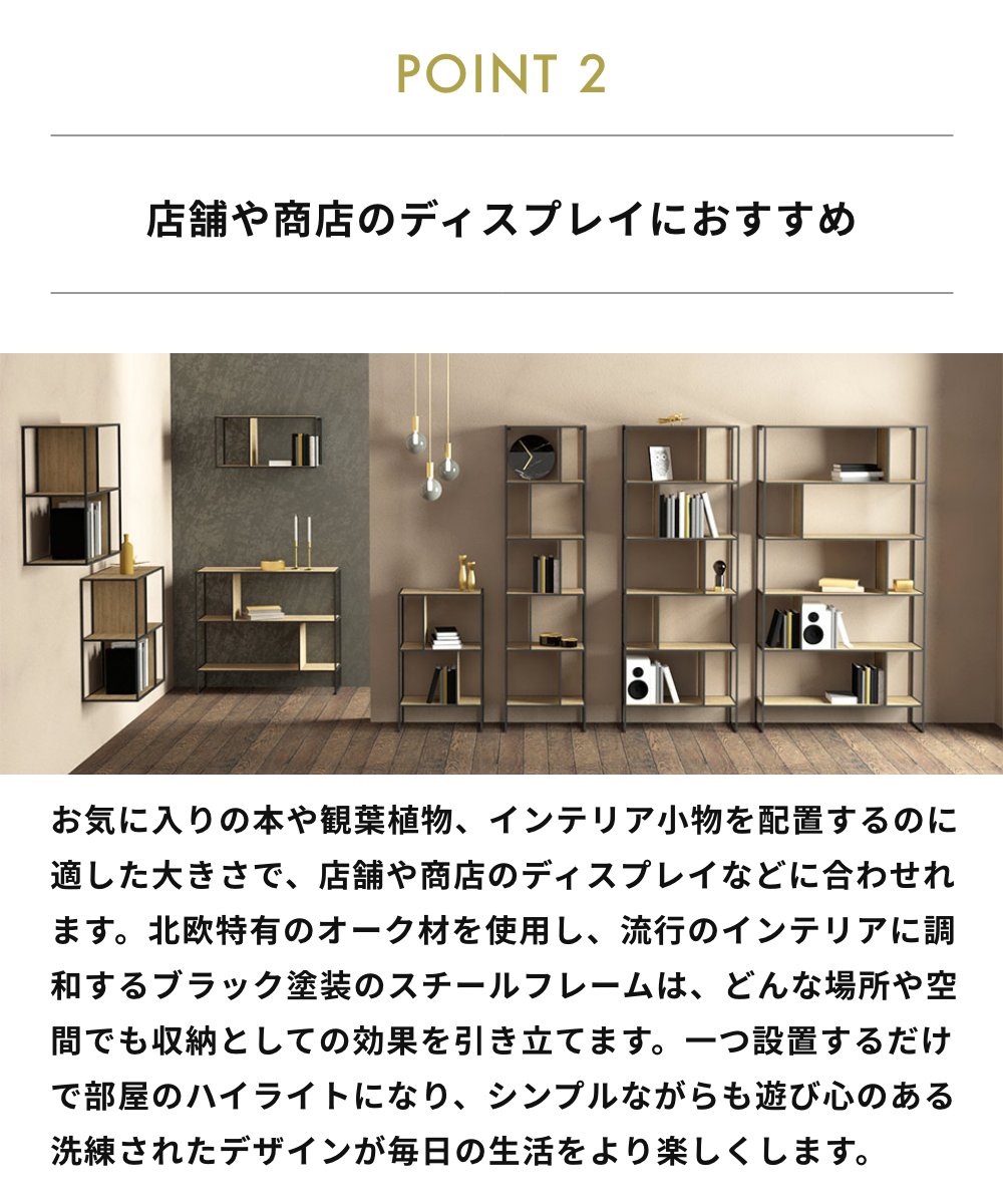 CORE ONE コアワン DICE 86 収納家具 インテリア 北欧 デンマーク カフェ レストラン 飾り棚 飾棚 オーク材 ディスプレイ シェルフ ダイスの画像