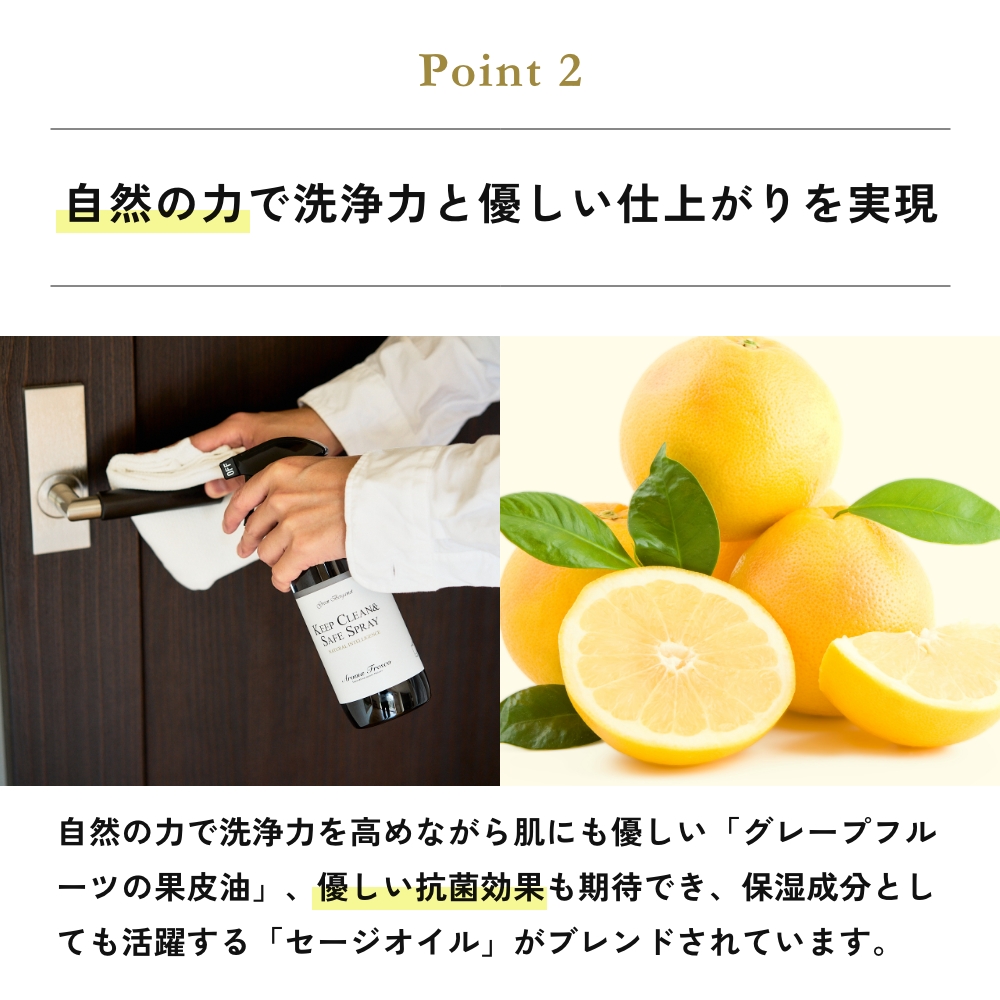 Aroma Fresco キッチンクリーン ギフトセット（キープクリーン＆セーフ スプレー） キッチン・ダイニング用洗剤 グリーンベルガモット アロマフレスコ |  | 04