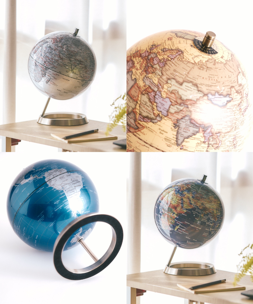 《全5色》 インテリア地球儀 globe（M） 20cm アクトワークス actwork's 子供 アンティーク 衛星 サテライト 小学生 入学祝い プレゼント レトロ モダン | ACT WORK'S | 14