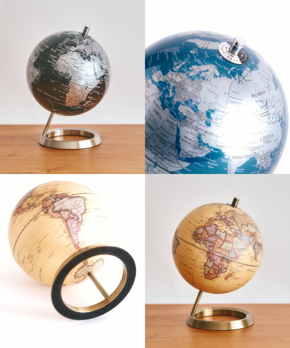 《全5色》 インテリア地球儀 globe（M） 20cm アクトワークス actwork's 子供 アンティーク 衛星 サテライト 小学生 入学祝い プレゼント レトロ モダン | ACT WORK'S | 15
