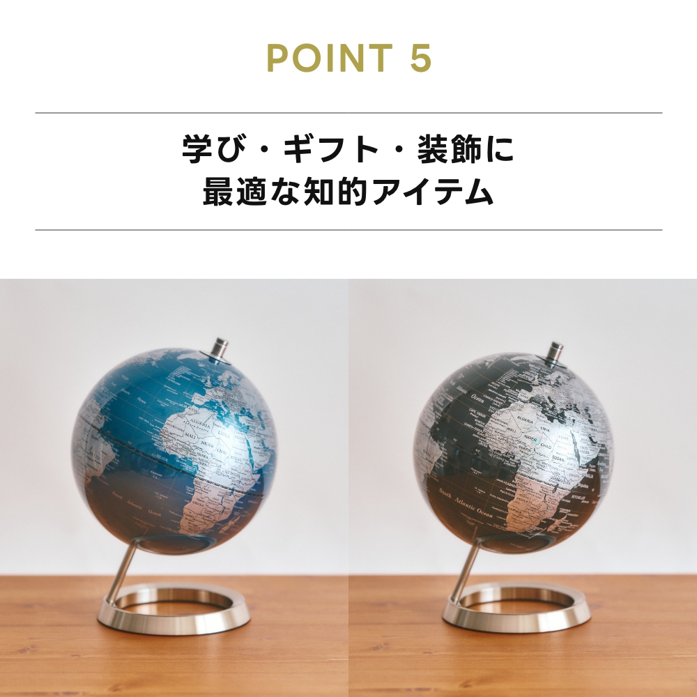 《全5色》 インテリア地球儀 globe（M） 20cm アクトワークス actwork's 子供 アンティーク 衛星 サテライト 小学生 入学祝い プレゼント レトロ モダン | ACT WORK'S | 11