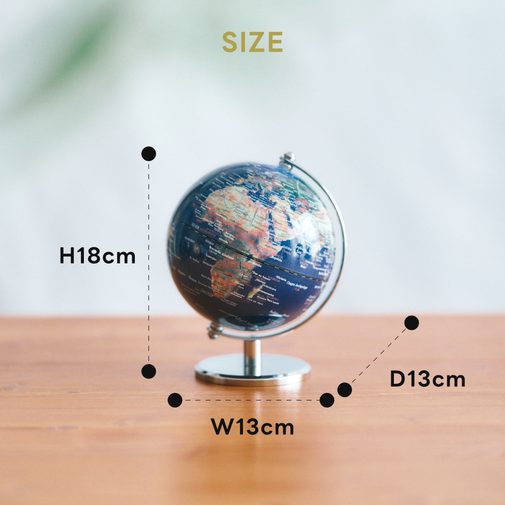 《全6色》 インテリア地球儀 globe（S） 13cm アクトワークス actwork's 子供 アンティーク 衛星 サテライト 小学生 入学祝い プレゼント レトロ モダン | ACT WORK'S | 13