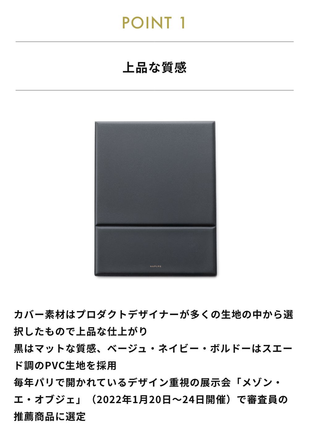 ホリウチミラー ナピュア フォールディングミラー L HORIUCHI MIRROR 日本製 卓上 折立ミラー 持ち運び メイク メイクアップ かがみ ミラー 角度調整 角型 関連画像3