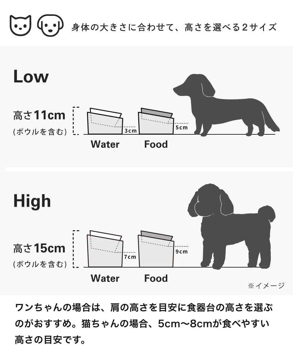 《全2色 計8種類》ideaco Pet Feeder Food / Water ペットフィーダー 犬 猫 フードボウル ウォーターボウル ペット 食器 餌入れ エサ皿 犬 猫 エサ台 食器台 関連画像4