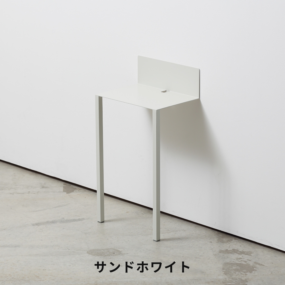 《全4色》ideaco WALL Table B5 サイドテーブル 壁付け ベッド ベッド横 テーブル ミニ 寝室 完成品 コンソール ウォールテーブル ブラウン オレンジ ネイビー | ideaco | 01