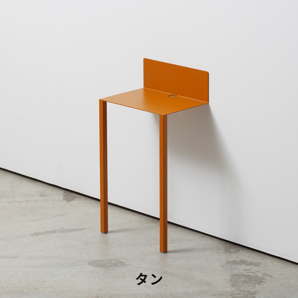 《全4色》ideaco WALL Table B5 サイドテーブル 壁付け ベッド ベッド横 テーブル ミニ 寝室 完成品 コンソール ウォールテーブル ブラウン オレンジ ネイビー | ideaco | 03