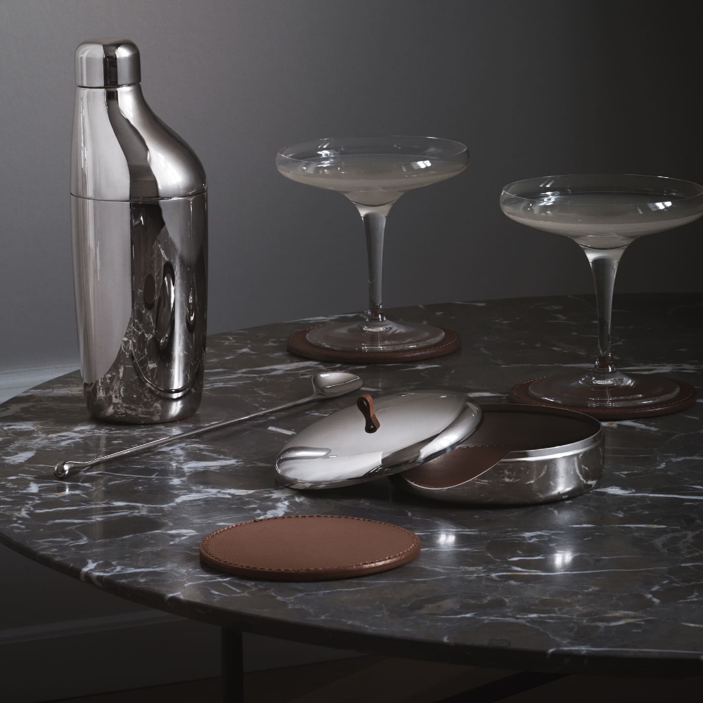 全2種 GEORG JENSEN レザーコースター4枚セット MANHATTAN SKY ジョージ ジェンセン インテリア プレゼント 贈り物 北欧 ギフト マンハッタン スカイ | Georg Jensen | 04