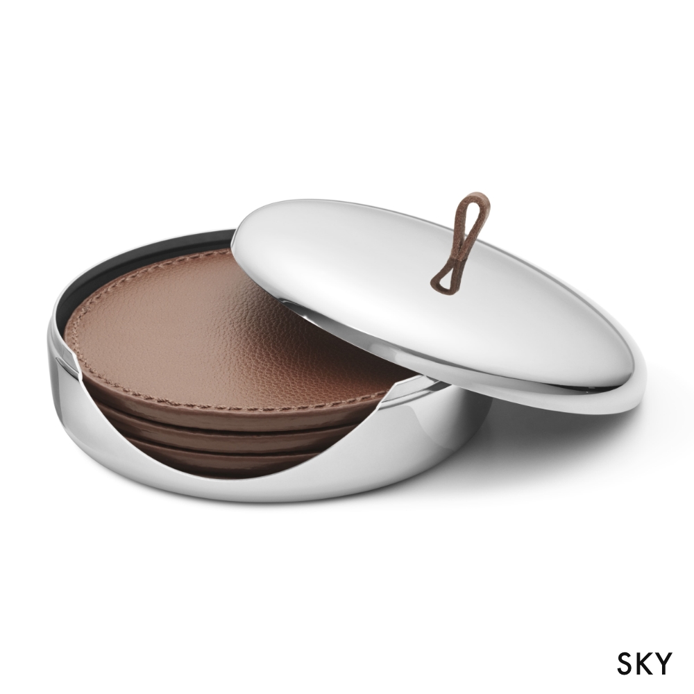 全2種 GEORG JENSEN レザーコースター4枚セット MANHATTAN SKY ジョージ ジェンセン インテリア プレゼント 贈り物 北欧 ギフト マンハッタン スカイ | Georg Jensen | 02