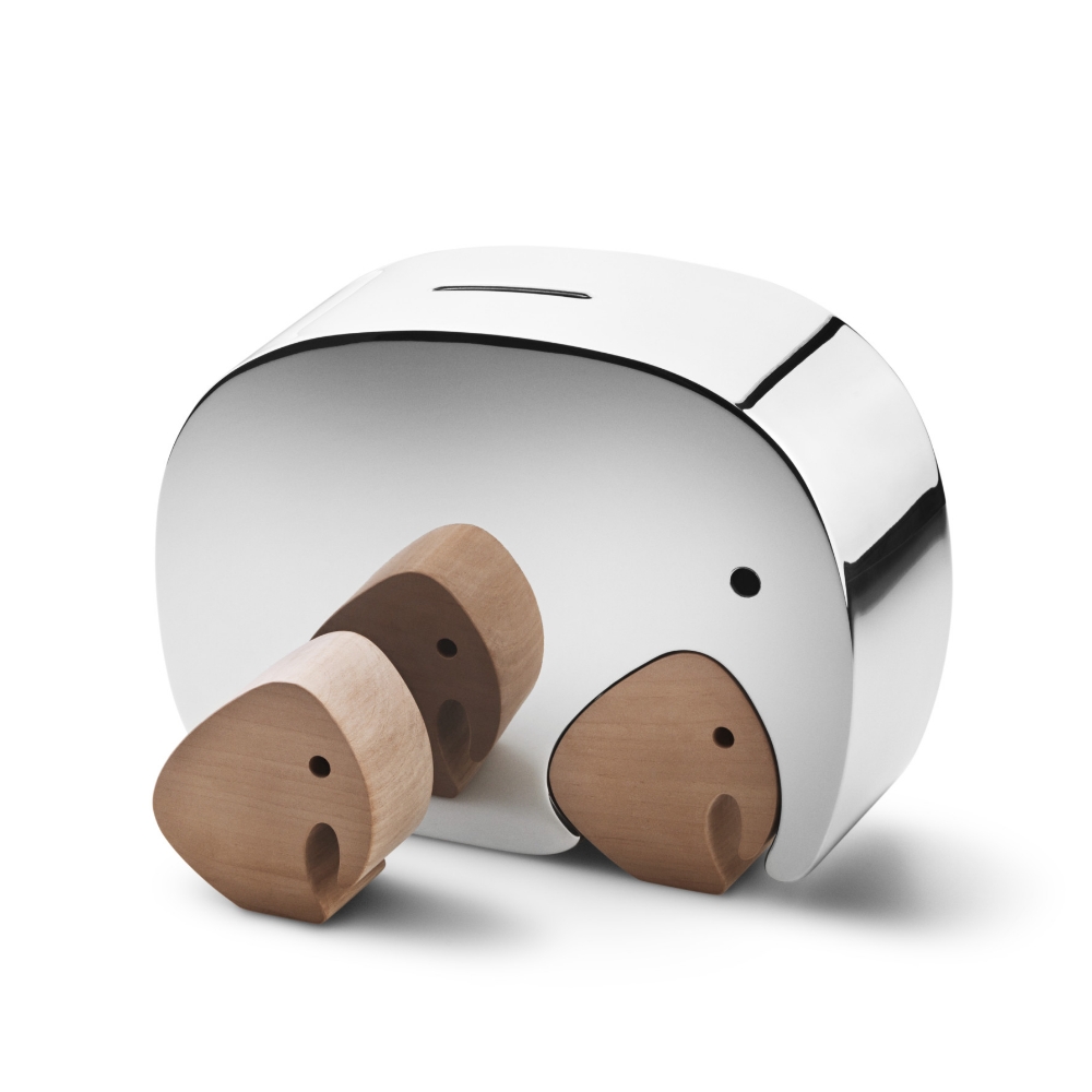 GEORG JENSEN MONEYPHANT with Twins コインバンク 貯金箱 象 マニファント ツインズ ELEPHANT ジョージ ジェンセン 北欧 ゾウ エレファント 親子 | Georg Jensen | 04