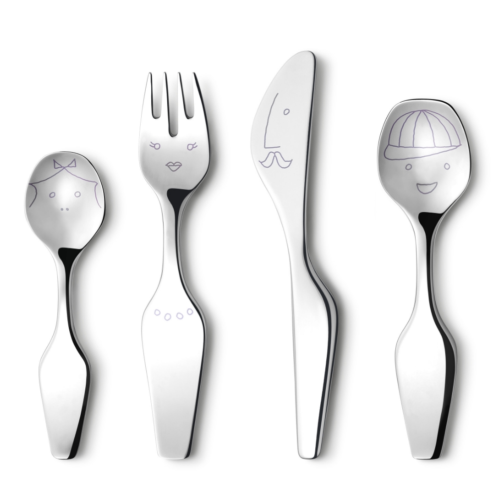 GEORG JENSEN TWIST FAMILY カトラリーセット 4ピース 贈り物 北欧 ナイフ フォーク スプーン アルフレッド ハベリ ステンレス ジョージ ジェンセン | Georg Jensen | 01