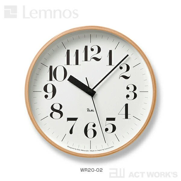 《全2種》LEMNOS RIKI CLOCK RC WR20-01 WR20-02 リキクロック タカタレムノス デザイン雑貨 壁掛け時計 ウォールクロック インテアリア 渡辺力 北欧 | Lemnos | 02