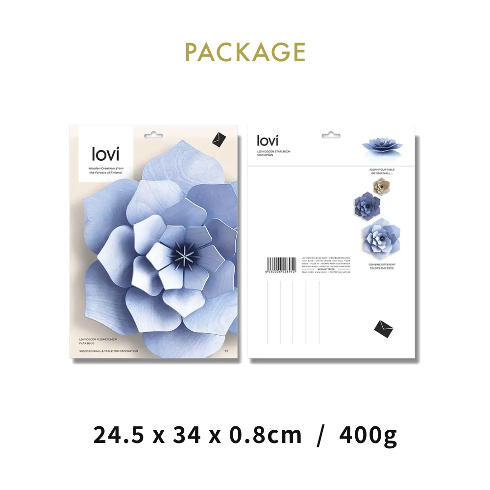 全8色 Lovi（ロヴィ） デコ フラワー 34cm 北欧 デコレーション 壁掛け