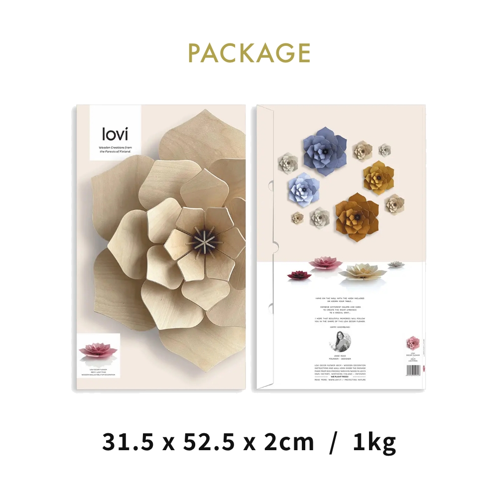 全8色 Lovi（ロヴィ） デコ フラワー 48cm 北欧 デコレーション 壁掛け