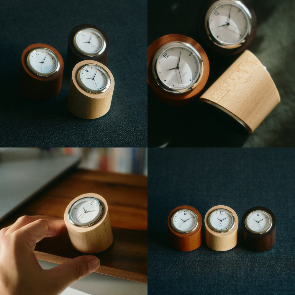 《全3色》M.SCOOP Desk Clock 45 置き時計 卓上時計 エムスコープ エム・スコープ ミマツ工芸 ギフト 木製 天然木 木目 日本製 ウォルナット メープル チェリー |  | 12