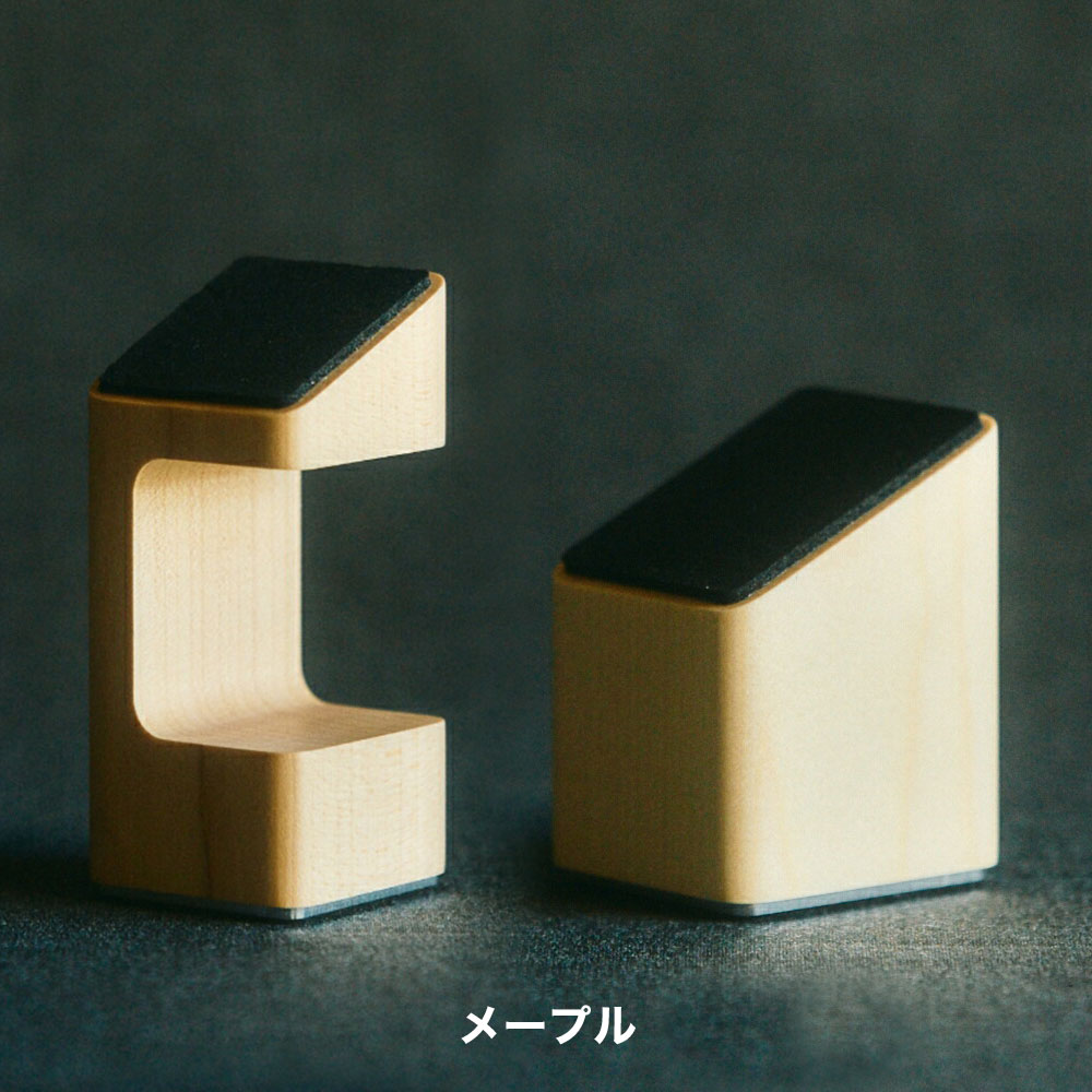 《全3色》M.SCOOP D.Watcher M 腕時計スタンド ＋ Mobile catcher: N スマホスタンド 同色セット ミマツ工芸 ギフト 木製 天然木 木目 日本製 | M.SCOOP | 02